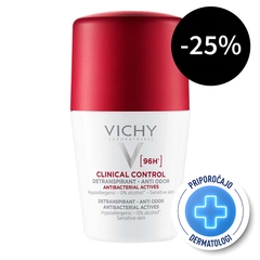 Vichy Clinical Control 96h Detranspirant, roll-on dezodorant proti neprijetnemu vonju (50 ml)