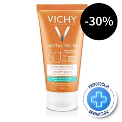 Vichy Capital Soleil, žametna krema za obraz - ZF50+ (50 ml)