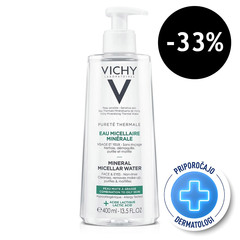 Vichy Purete Thermale, mineralizirana micelarna voda za mešano in mastno kožo (400 ml)