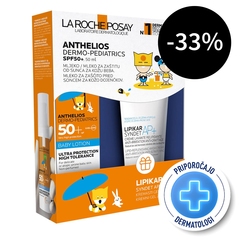 LRP Anthelios Dermo Pediatrics, paket za zaščito kože pred soncem za otroke - ZF50+ (50 ml + 100 ml)