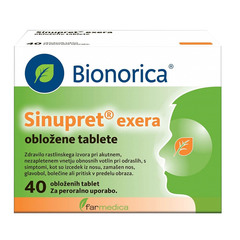 Sinupret exera, obložene tablete (40 tablet)