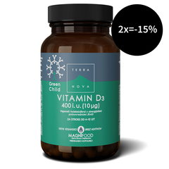 Terranova Vitamin D3 400 iu, kapsule za otroke (50 kapsul)