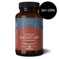 Terranova Vitamini B-kompleks z vitaminom C, kapsule (100 kapsul)