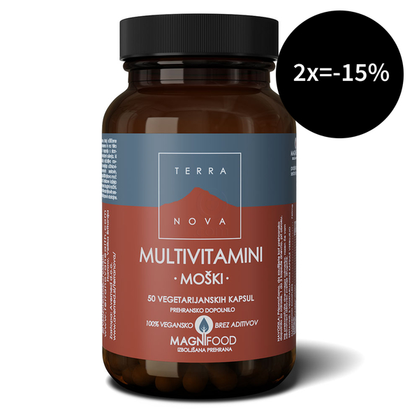 Multivitamini za moške Terranova, kapsule (50 kapsul)