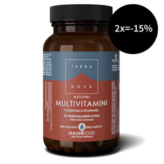 Terranova aktivni multivitamini s koencimi in fitohranili, vegetarijanske kapsule (50 kapsul)