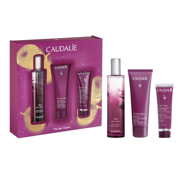 Caudalie The Des Vignes Xmas, darilni set (50 ml + 50 ml + 30 ml)