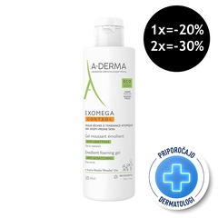 A-Derma Exomega Control, emolientni čistilni gel (500 ml)