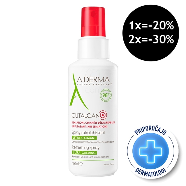 A-Derma Cutalgan, osvežujoče pršilo (100 ml)