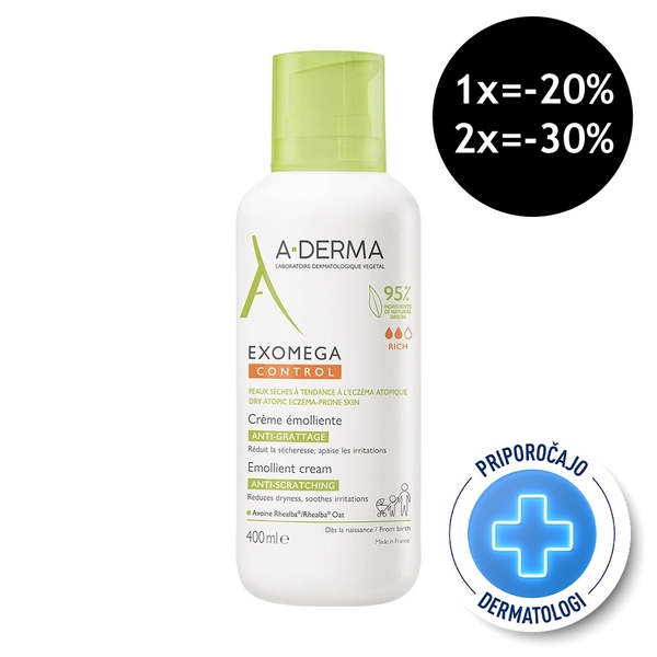 A-Derma Exomega Control, emolientna krema (400 ml)