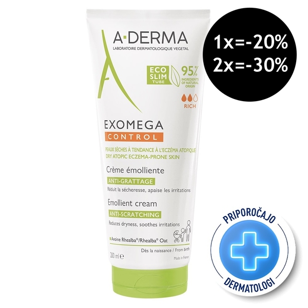 A-Derma Exomega Control, emolientna krema (200 ml)