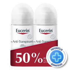 Eucerin roll-on deodorant proti močnemu znojenju - paket (2 x 50 ml)