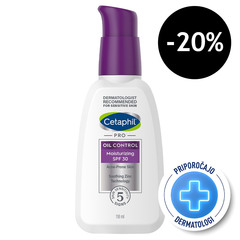 Cetaphil Pro Oil Control, vlažilna krema za obraz za mastno kožo nagnjeno k aknam - ZF30 (118 ml)