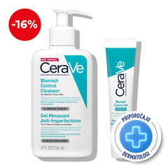 CeraVe, protokol za obraz in telo za kožo, nagnjeno k aknam in nepravilnostim - čiščenje in nega (40 ml + 236 ml)