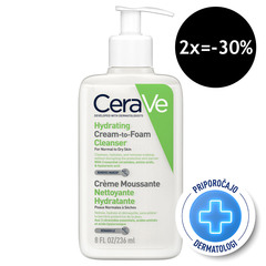 CeraVe, vlažilna kremno-penasta čistilna emulzija (236 ml)