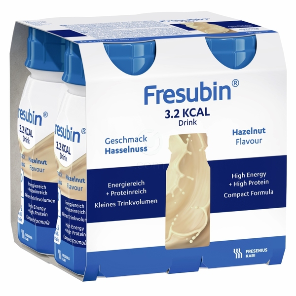 Fresubin Drink 3,2 kcal/ml, napitek z okusom lešnik (4 x 125 ml)