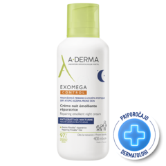 A-Derma Exomega Control, emolientna obnavljajoča nočna krema - plastenka (400 ml)