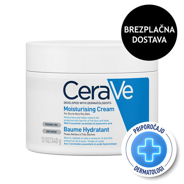 CeraVe, vlažilna krema za obraz in telo (340 g)