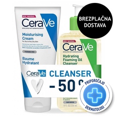 CeraVe, paket za nego suhe do zelo suhe kože obraza in telesa (177 ml + 236 ml) 