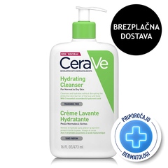 CeraVe, vlažilna čistilna emulzija za obraz za normalno do suho kožo (473 ml)