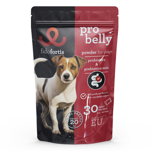 Fidofortis Pro Belly, dopolnilna krmna mešanica za pse, težke do 20 kg (60 g)