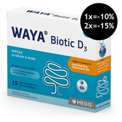 Waya Biotic D3, kapsule za odrasle in otroke (15 kapsul)