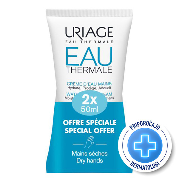 Uriage Eau Thermale, krema za roke (2 x 50 ml)