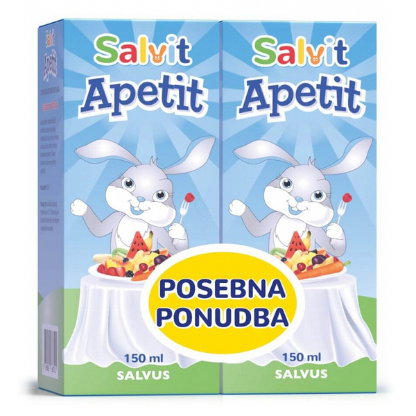 Salvit Apetit, tekočina z okusom maline - paket (2 x 150 ml)