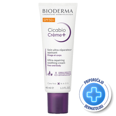 Bioderma Cicabio Creme+, izjemno obnavljajoča in pomirjujoča krema - ZF50+ (40 ml)