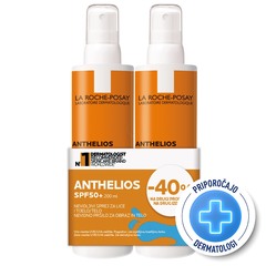 LRP Anthelios, paket - nevidno pršilo za obraz in telo - ZF50+ (2 x 200 ml)