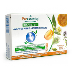 Puressentiel Respiratory, pastile s 3 vrstami aromatičnega medu (18 pastil)