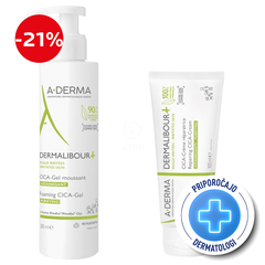 A-Derma, rutina za nego pleničnega izpuščaja (200 ml + 100 ml)