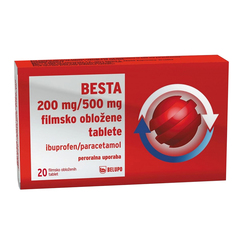 Besta 200 mg/500 mg, filmsko obložene tablete (20 tablet)