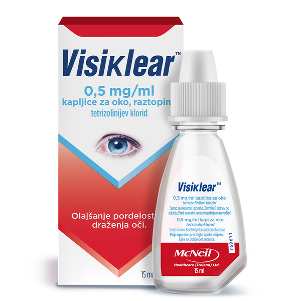 VisiKlear 0,5 mg/ml, kapljice za oko raztopina (15 ml)