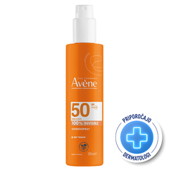 Avene Sun, nevidno pršilo za zaščito pred soncem - ZF50 (200 ml)